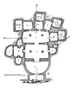 Plan of the Tomb of the Chief, Necropolis of Sant'Andrea Priu.