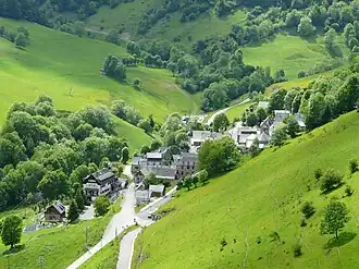 An aerial view of Bourg-d'Oueil
