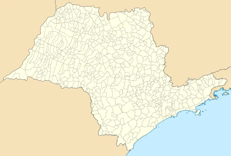 Map showing the location of Angatuba State Forest