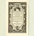 A third bookplate for the Harvard College Library, featuring a third typeface