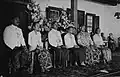 Wedding ceremony of Hoesein and Partini, held in Kraton Mangkunegara.