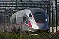 A CR400AF EMU on G6 service approaching Beijing South
