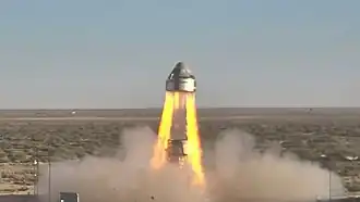 CST-100 Starliner pad abort test photo.