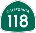 State Route 118 marker
