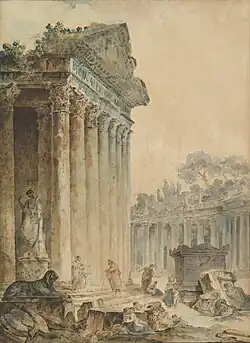 Capriccio (ca. 1756), watercolor, 56.4 x 41.3&nbsp;cm., Metropolitan Museum of Art
