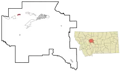 Location of Sun River, Montana