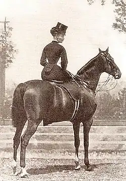 famed equestrian riding horse