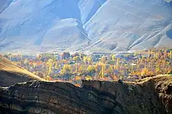 The village of Arangeh from the Chalus Road
