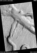 Channels in Ares Vallis region (Oxia Palus quadrangle), as seen by HiRISE.