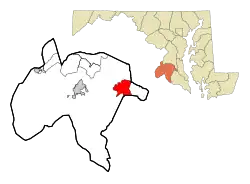 Location of Hughesville, Maryland