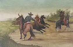 Manganeando (forefooting) a bull.