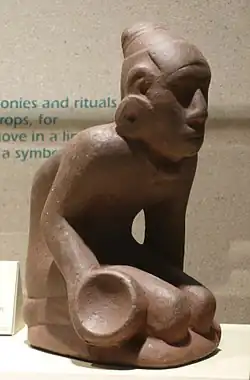 Chunkey player flint clay figurine from Cahokia