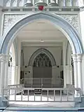 The main entrance to the church