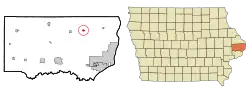 Location of Goose Lake, Iowa
