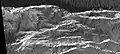 Light toned mound as seen by HiRISE under the HiWish program. The mound probably contains water bearing minerals.