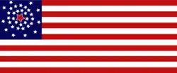 Digital remake of flag flown in Brookfield, Connecticut by local copperheads[32]