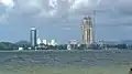 Construction site of the Sabah State Administrative Centre as seen from the other side of the bay on 31 January 2015.