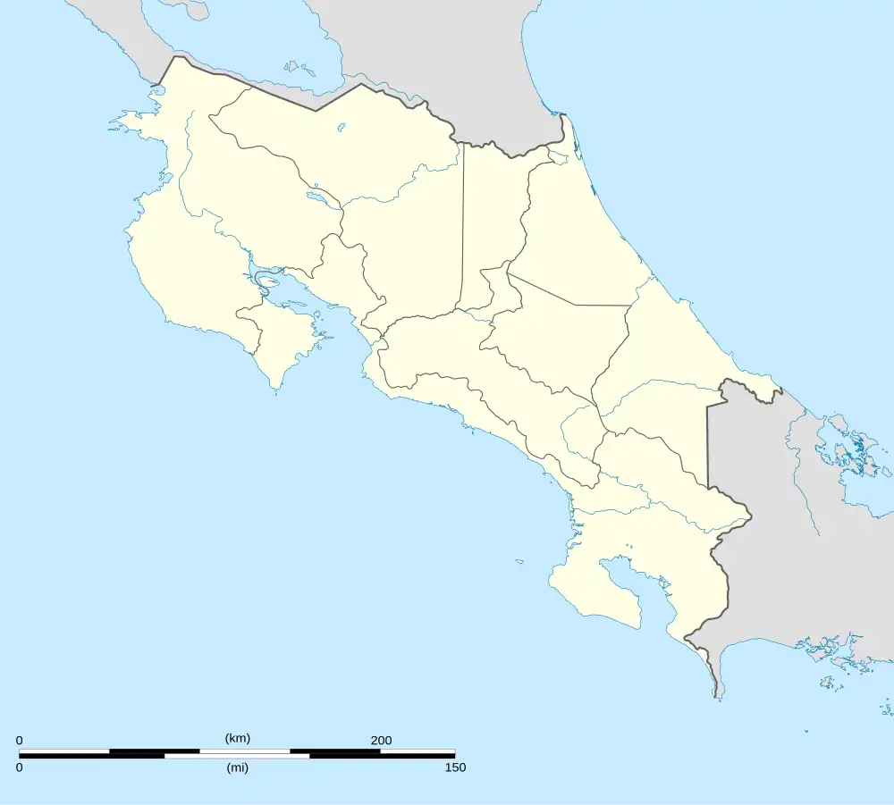 Corredores canton location in Costa Rica