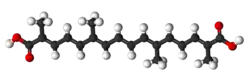 Ball and stick model of crocetin