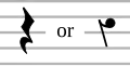 A quarter/crotchet rest