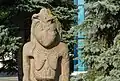 Cuman Statue (second from the left) on Constitution Square in Kharkiv.