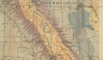 Geological map of rock outcrops