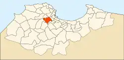 Location of Hydra, Algeria within Algiers Province