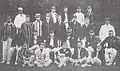 The 1903 Dublin University Cricket team (plus opponents). Jack Gwynn, captain, seated centre beside W G Grace.