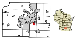 Location of McFarland in Dane County, Wisconsin.