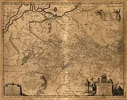 1648 map by Beauplan called Delineatio Generalis Camporum Desertorum vulgo Ukraina ('General illustration of desert plains, in vernacular Ukraine')
