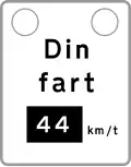 E91: Speed feedback sign