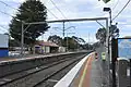 Northbound view from Diamond Creek platform 2 looking towards platform 1