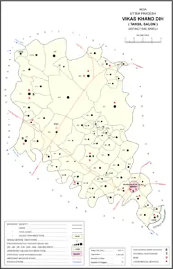 Map showing Atawan (#352) in Dih CD block