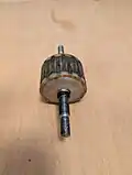 Stator with coils.