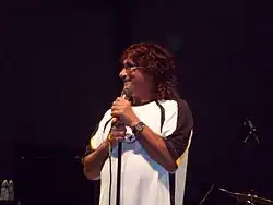 Iris performing live at the South Park Amphitheater near Pittsburgh, August 2011