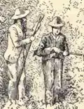 Douglas Hamilton with Sir Victor Brooke after Death of Tusker, 1863