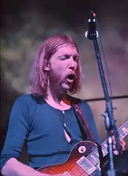 Allman performing at the Fillmore East in Manhattan, New York, 1971