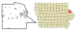 Location of Rickardsville, Iowa