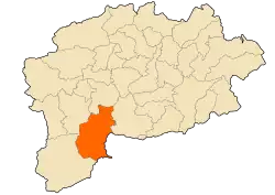 Location of Aïn Makhlouf within Guelma Province