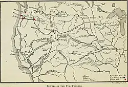 a map showing the American West