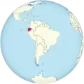 Localisation de l'Équateur sur une carte d'Amérique du Sud