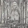 Drawing of a Heidelberg University ceremony, 1886