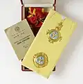 The Imperial Ethiopian Order of the Holy Trinity, awarded to Drees by Emperor Haile Selassie during his state visit to the Netherlands on 3 November 1954.