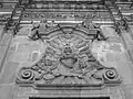 Sacred heart sculpted on the façade of the Church of La Compañía, Quito.