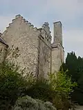 South west crow stepped gable. South wing with lateral chimney stack.