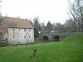 Former Erblehnmühle near the arch bridge