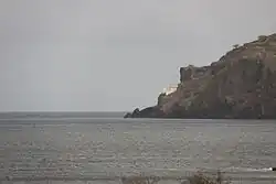 Ponta Preta Lighthouse from the southeastern side of the bay