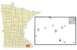 Location of Harmony, Minnesota