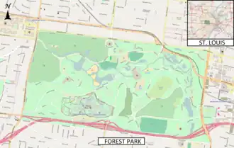 Turtle Park is located in Forest Park (St. Louis)