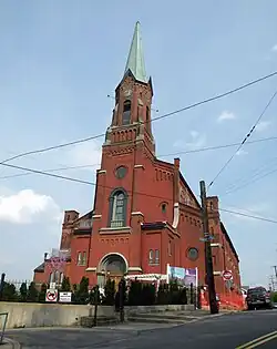 Former Saint Michael's Roman Catholic Church, built from 1855 to 1860, at 1 Pius Street